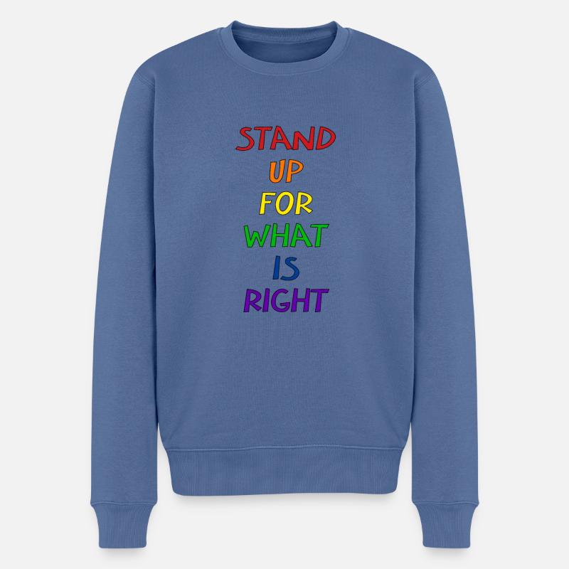 Pride LGBT Statement - Männer Premium Bio Pullover - Taubenblau