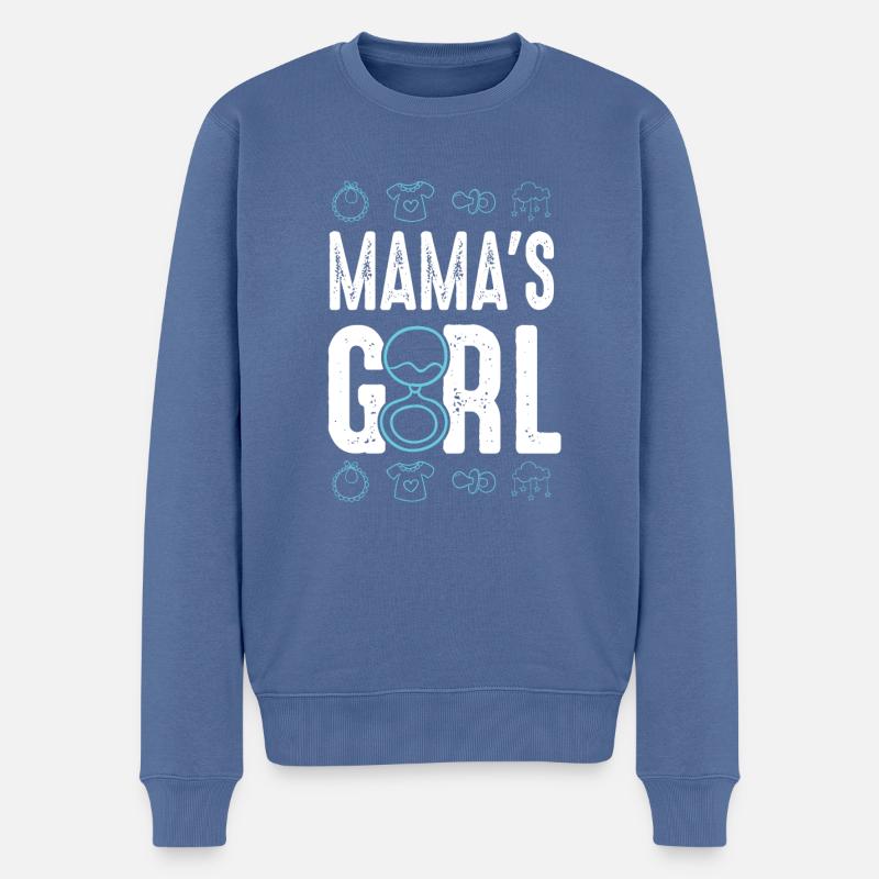 baby mamas mädchen - Männer Premium Bio Pullover - Taubenblau