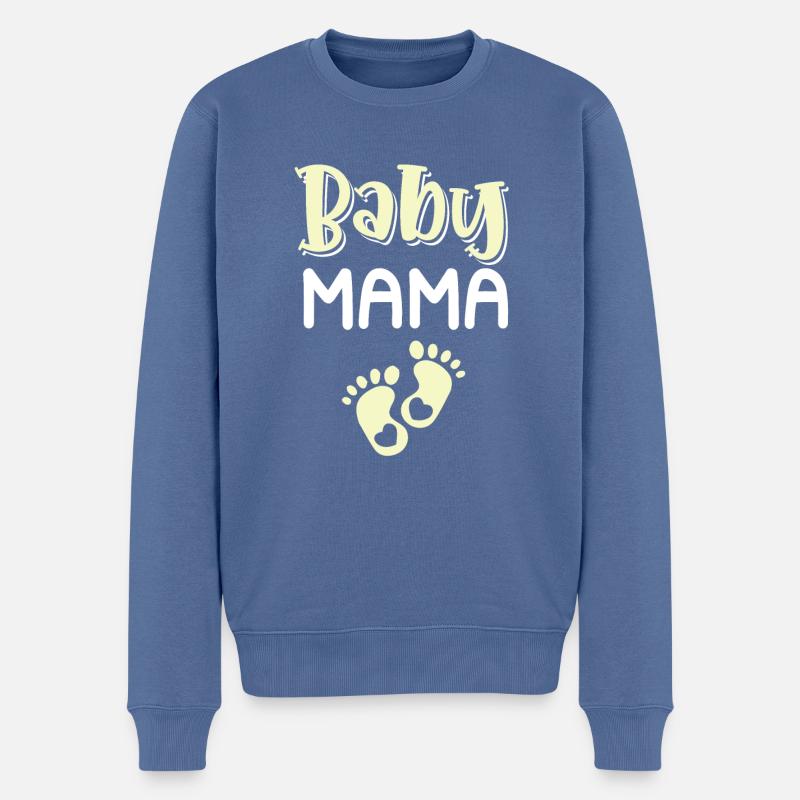 Maman bébé - Pull Premium bio Homme - bleu pigeon