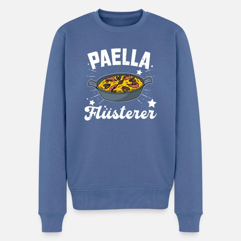 Paella Reisgericht Valencia Spanien Reise - Männer Premium Bio Pullover - Taubenblau