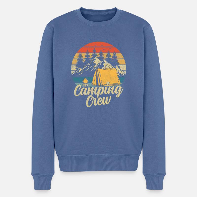 Camping Crew Campinggruppe Passender - Männer Premium Bio Pullover - Taubenblau