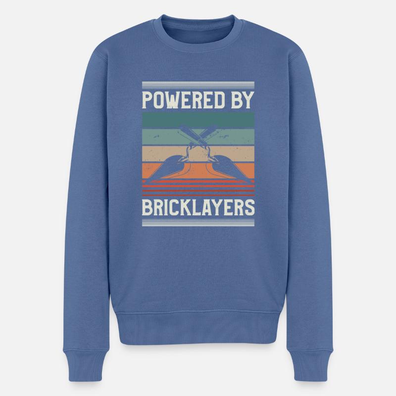 Propulsé par Bricklayers Maçon maçon - Pull Premium bio Homme - bleu pigeon