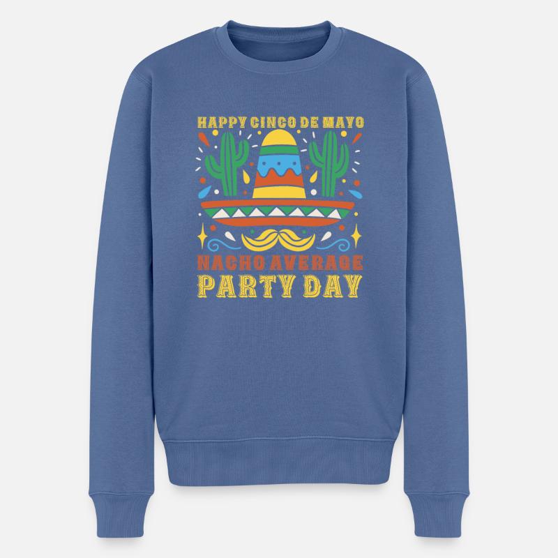 Cinco De Mayo - Männer Premium Bio Pullover - Taubenblau