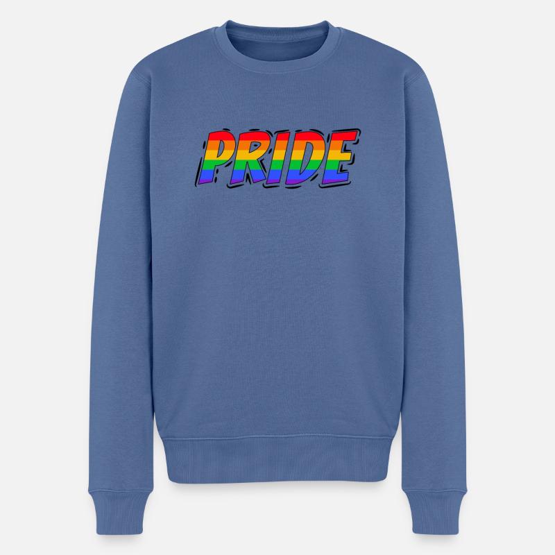 Stolz LGBTQ. Aussage - Männer Premium Bio Pullover - Taubenblau