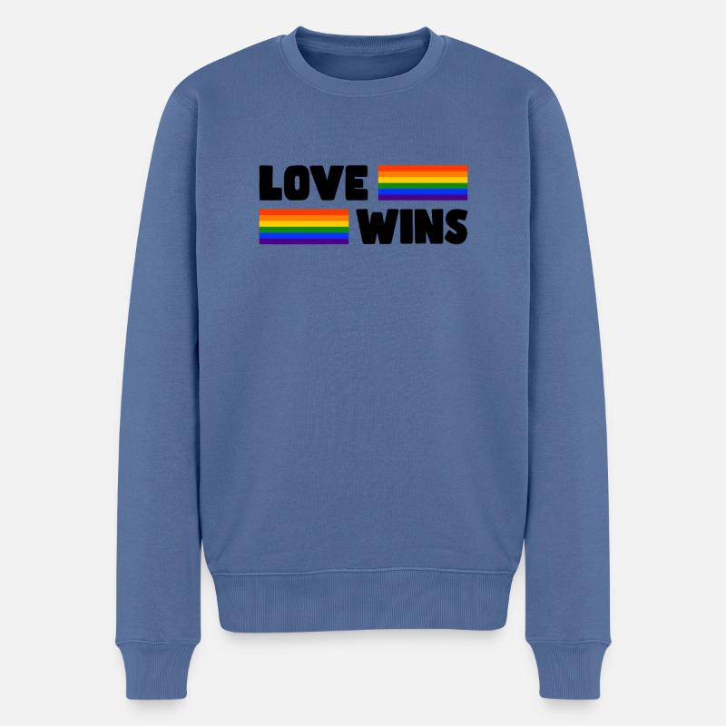 Stolz LGBTQ. Stellungnahme - Männer Premium Bio Pullover - Taubenblau