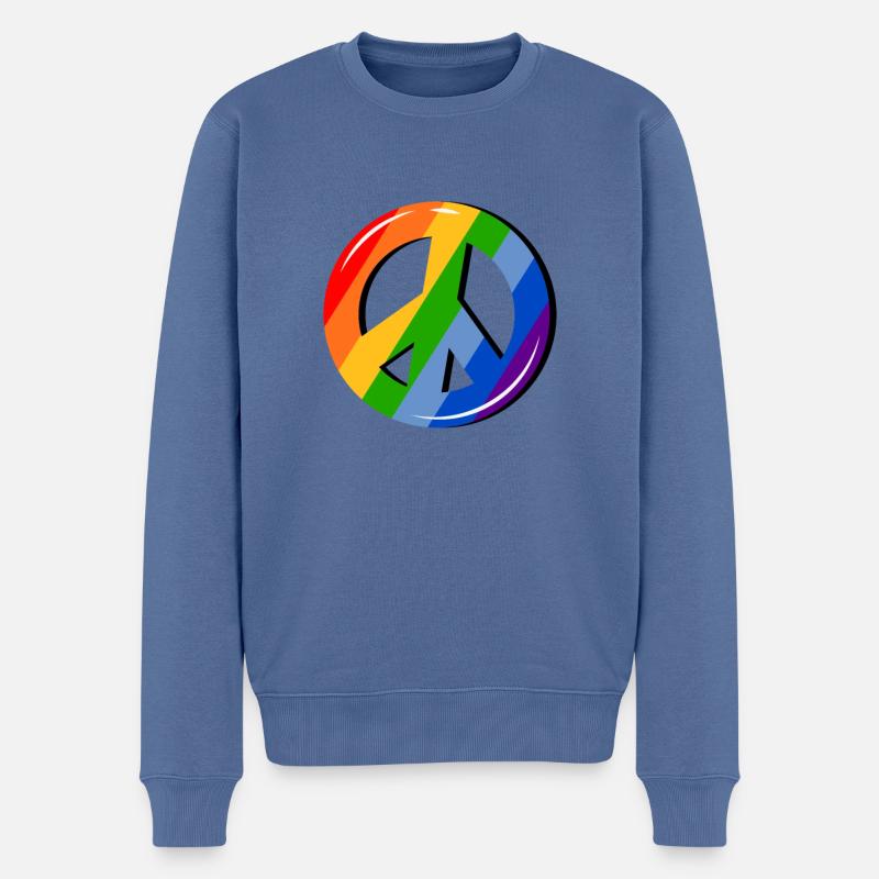 Fier LGBTQ. Opinion - Pull Premium bio Homme - bleu pigeon