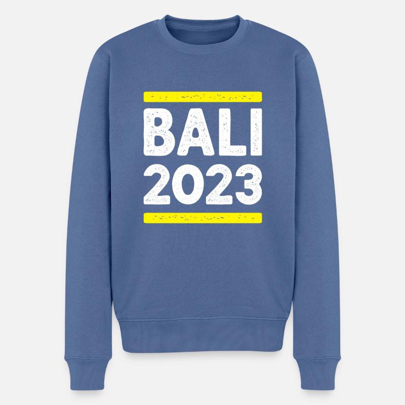 Bali 2023 - Pull Premium bio Homme - bleu pigeon