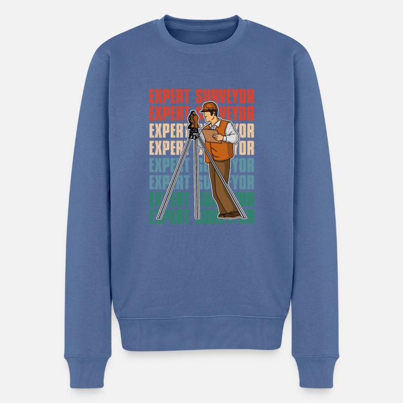 Geodist Beruf Surveying Landvermesser Spruch - Männer Premium Bio Pullover - Taubenblau