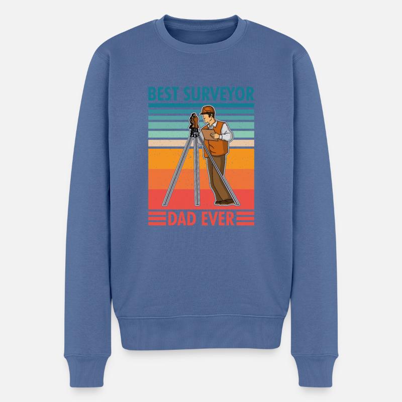 Vermessungstechniker Geodäsie Beruf Spruch - Männer Premium Bio Pullover - Taubenblau