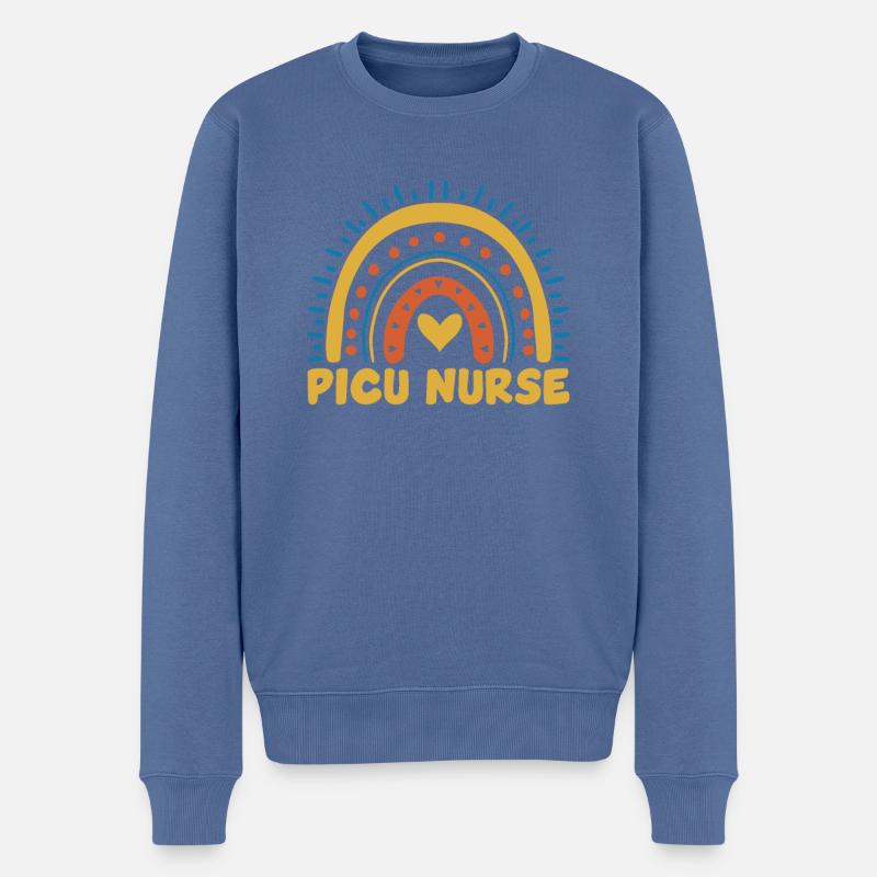 Kinderintensivkrankenschwester - Männer Premium Bio Pullover - Taubenblau