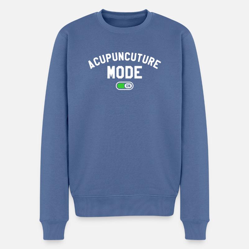 Mode d’acupuncture sur acupuncteur - Pull Premium bio Homme - bleu pigeon