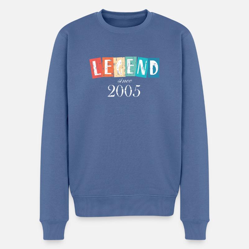 Legende seit 2005 - Männer Premium Bio Pullover - Taubenblau