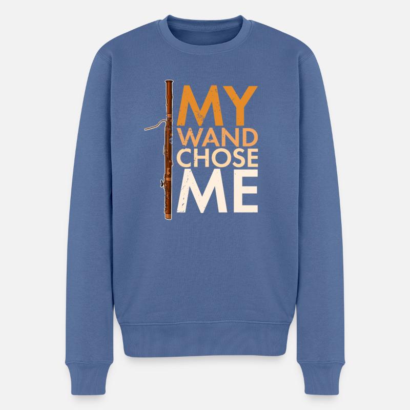 Fagott Klarinette Musik Musiker Orchester - Männer Premium Bio Pullover - Taubenblau
