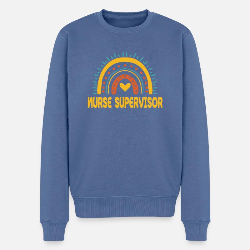 Gestion des services infirmiers - Pull Premium bio Homme - bleu pigeon