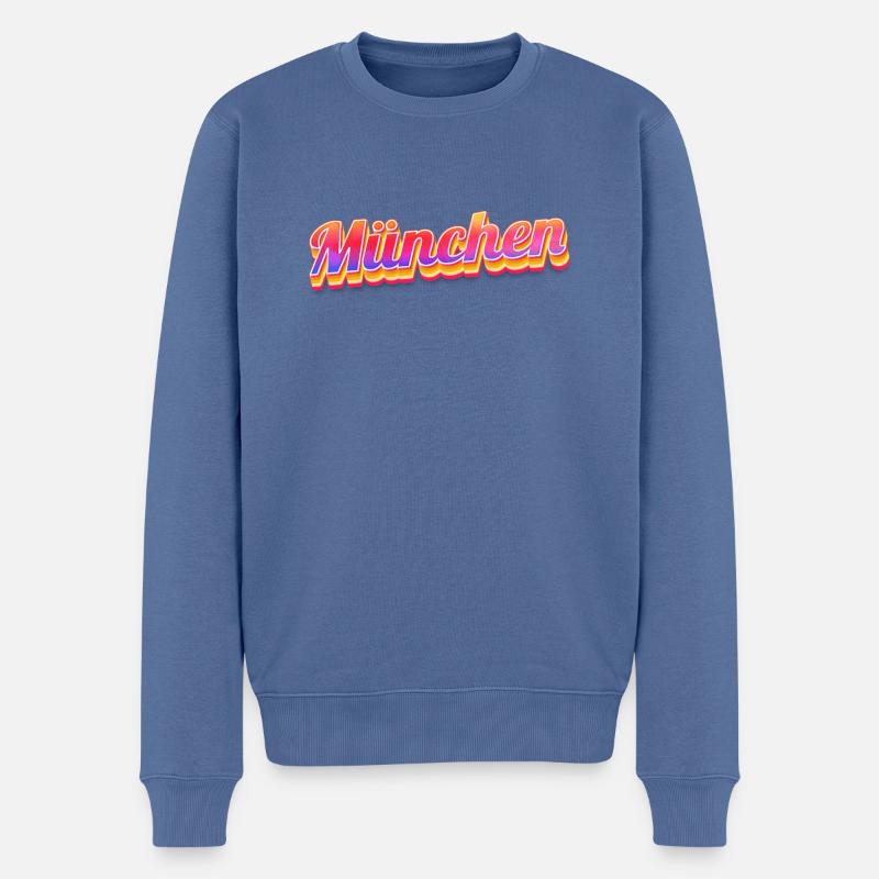 Munich Munich Munich - Pull Premium bio Homme - bleu pigeon