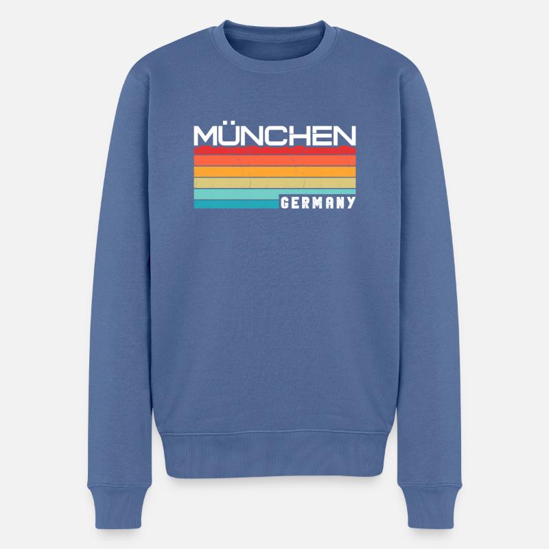 Munich Munich Munich - Pull Premium bio Homme - bleu pigeon
