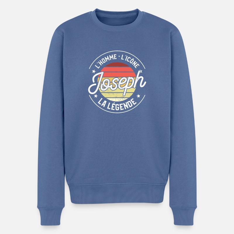 Joseph L'Homme L'Icône La Légende - Pull Premium bio Homme - bleu pigeon