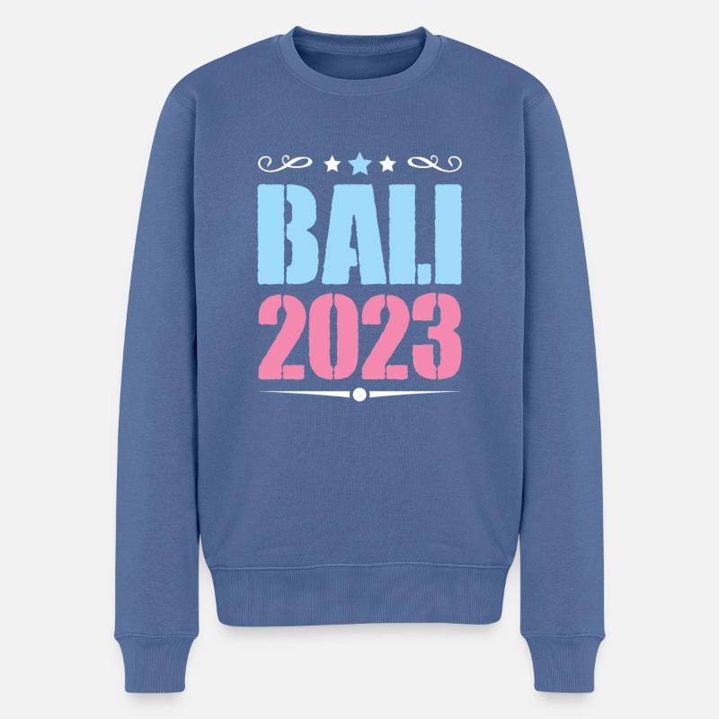 Bali 2023 - Pull Premium bio Homme - bleu pigeon