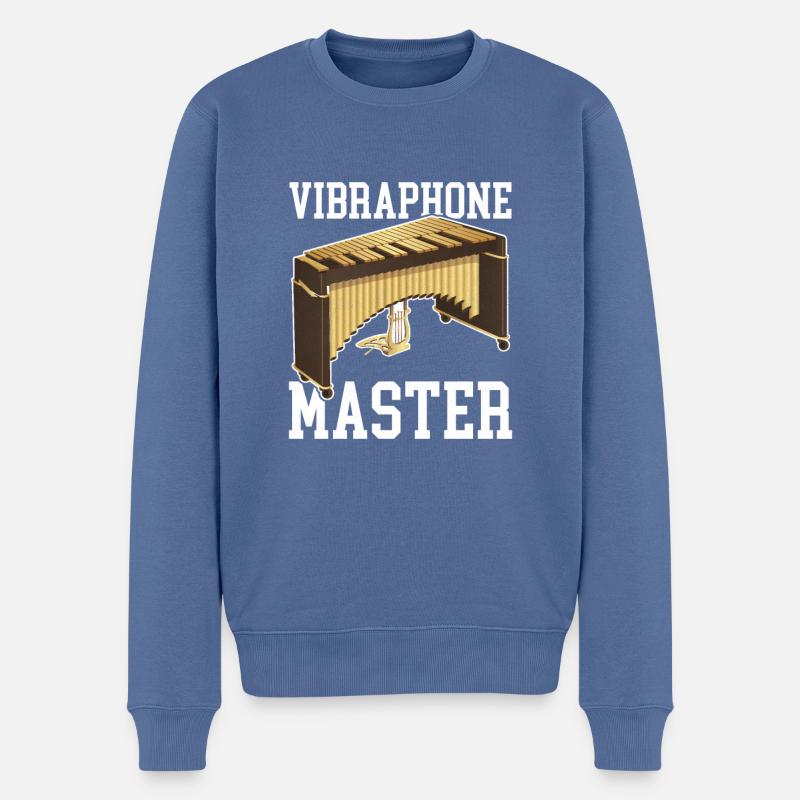 Percussion Vibraphone Marimba Music - Pull Premium bio Homme - bleu pigeon