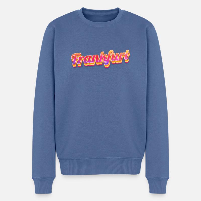 Francfort Francfort - Pull Premium bio Homme - bleu pigeon