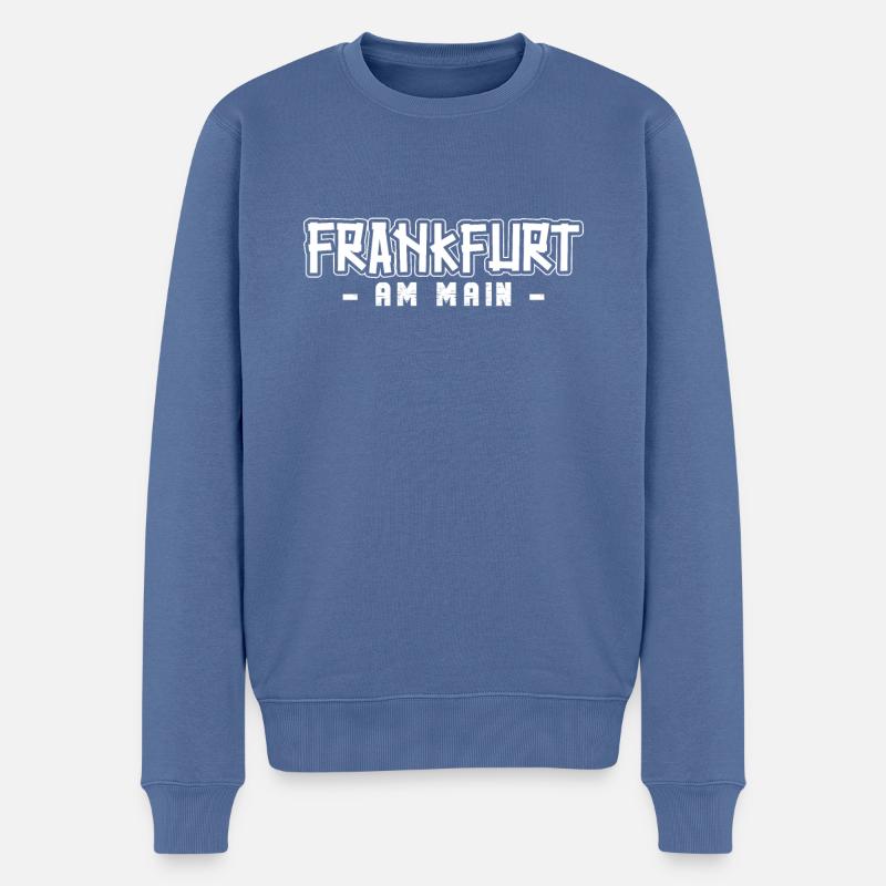 Francfort Francfort - Pull Premium bio Homme - bleu pigeon