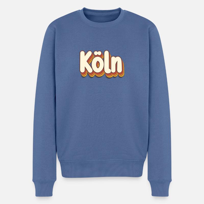 Cologne Cologne - Pull Premium bio Homme - bleu pigeon