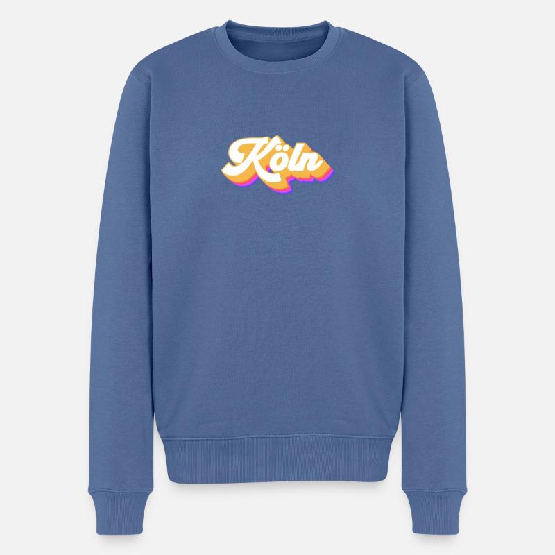 Cologne Cologne - Pull Premium bio Homme - bleu pigeon