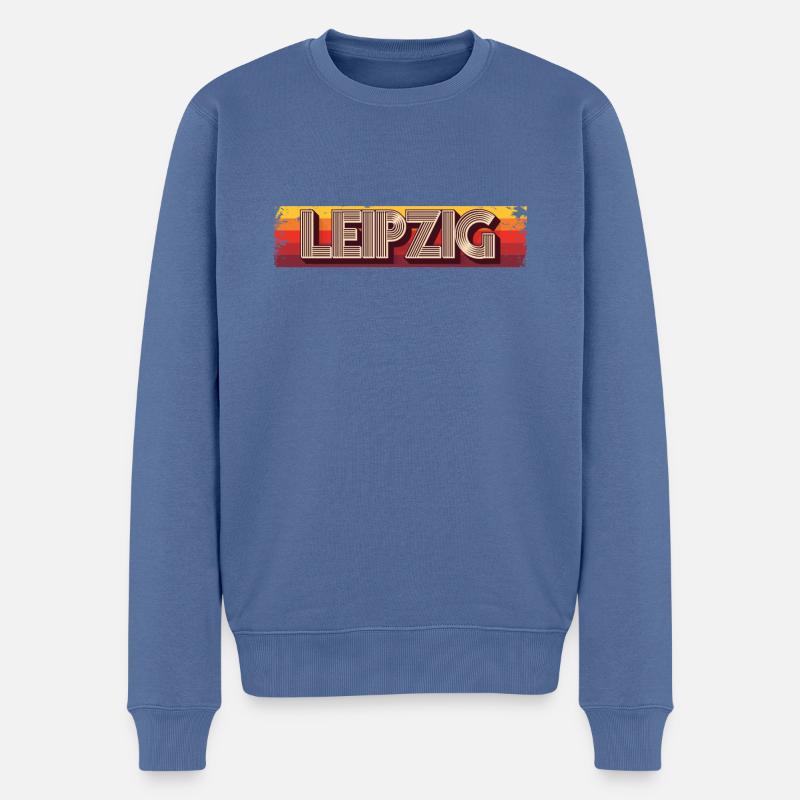 Leipzigerin Leipziger Leipzig - Männer Premium Bio Pullover - Taubenblau