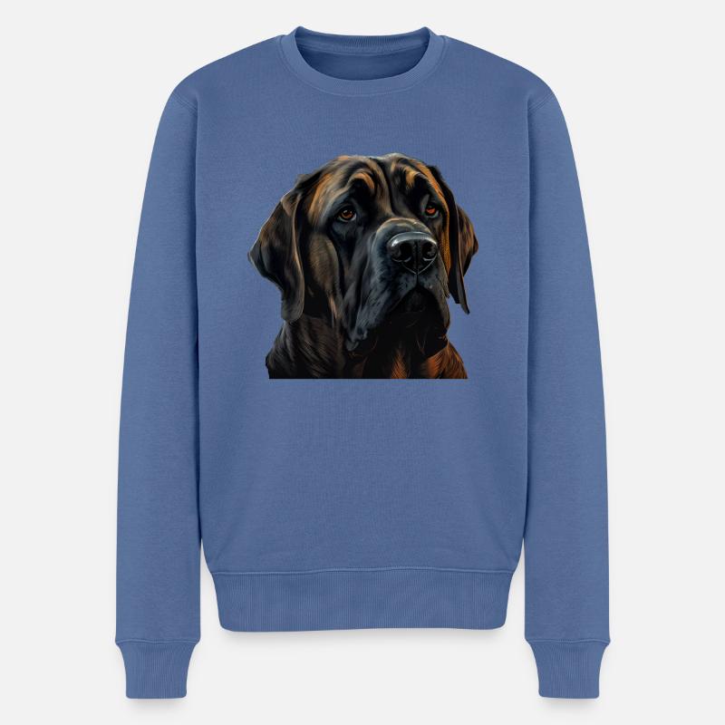 Dogge Doggen Hund Hunde Deutsche Dogge - Männer Premium Bio Pullover - Taubenblau