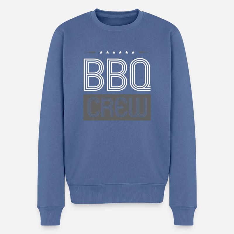 Bbq Crew - Männer Premium Bio Pullover - Taubenblau