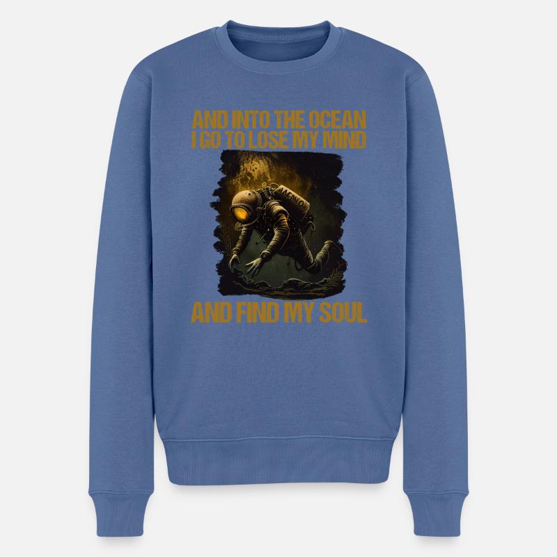 Tauchen Taucher Taucherin - Männer Premium Bio Pullover - Taubenblau