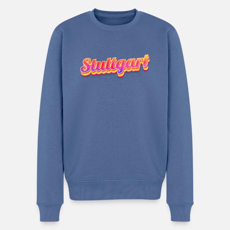 Stuttgartererin Stuttgarterer Stuttgarter - Männer Premium Bio Pullover - Taubenblau