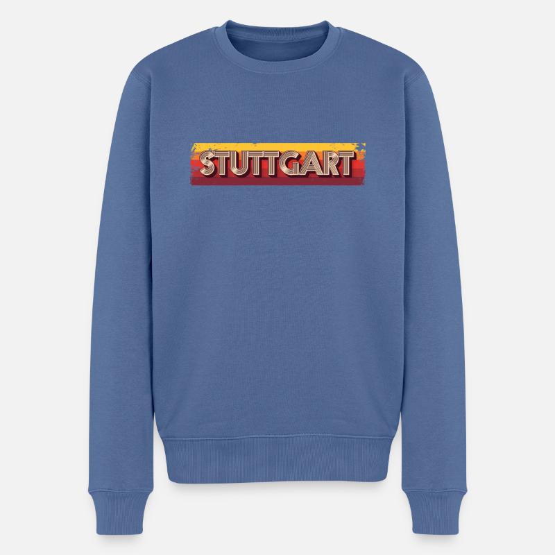 Stuttgartererin Stuttgarterer Stuttgarter - Männer Premium Bio Pullover - Taubenblau
