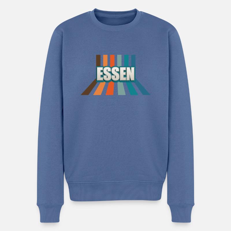 Essenerin Essener Essen - Männer Premium Bio Pullover - Taubenblau