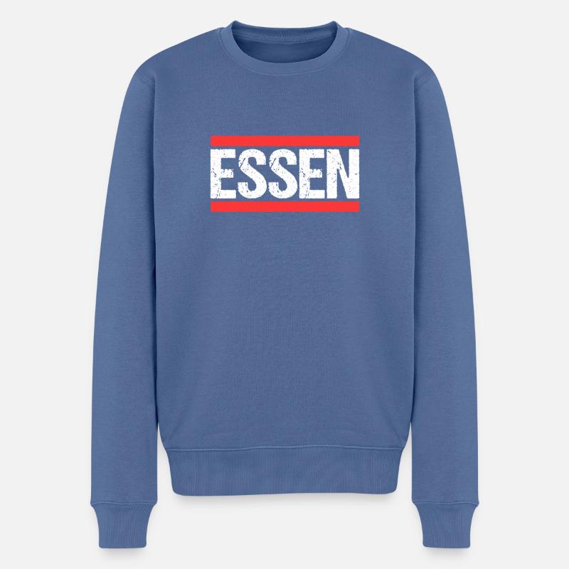 Essenerin Essener Essen - Männer Premium Bio Pullover - Taubenblau