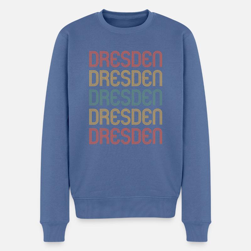 Dresdnerin Dresdner Dresde - Pull Premium bio Homme - bleu pigeon