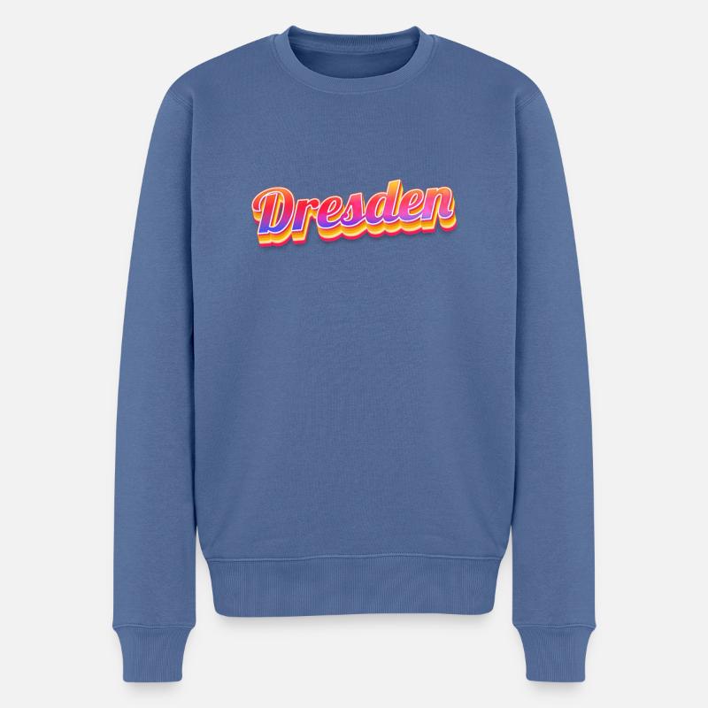 Dresdnerin Dresdner Dresde - Pull Premium bio Homme - bleu pigeon