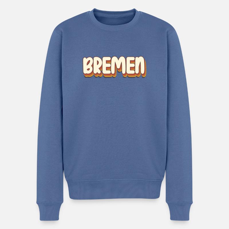 Bremerin Bremer Bremen - Männer Premium Bio Pullover - Taubenblau