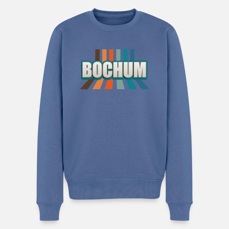 Bochumerin Bochumer Bochum - Männer Premium Bio Pullover - Taubenblau