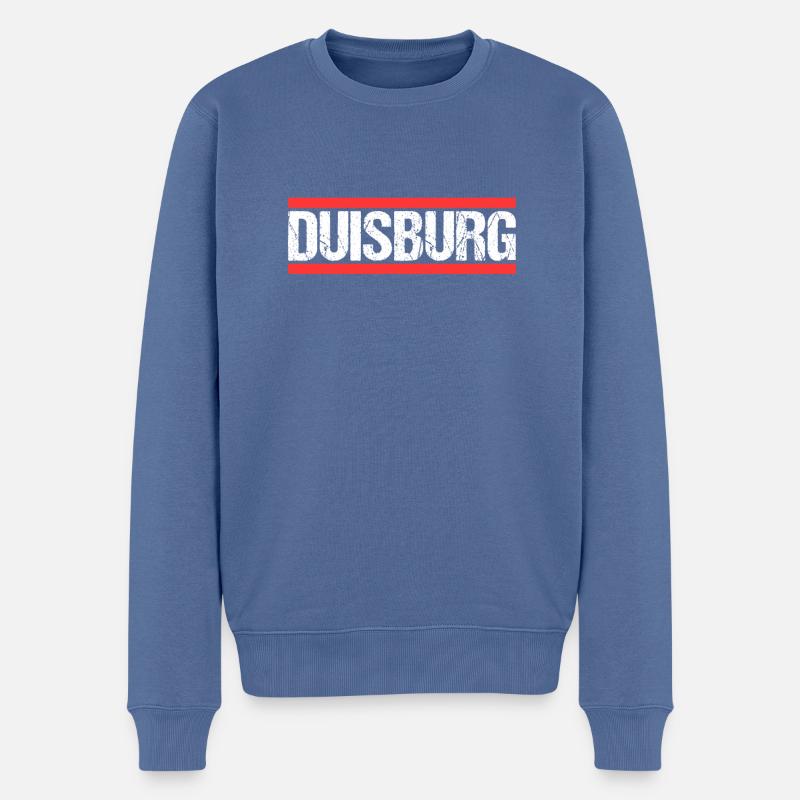 Duisburgerin Duisburger Duisburg - Männer Premium Bio Pullover - Taubenblau