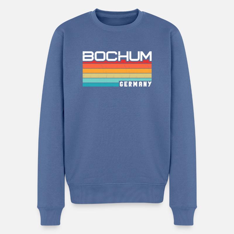 Bochumerin Bochumer Bochum - Männer Premium Bio Pullover - Taubenblau