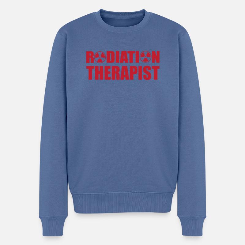 Conception cool du radiothérapeute - Pull Premium bio Homme - bleu pigeon