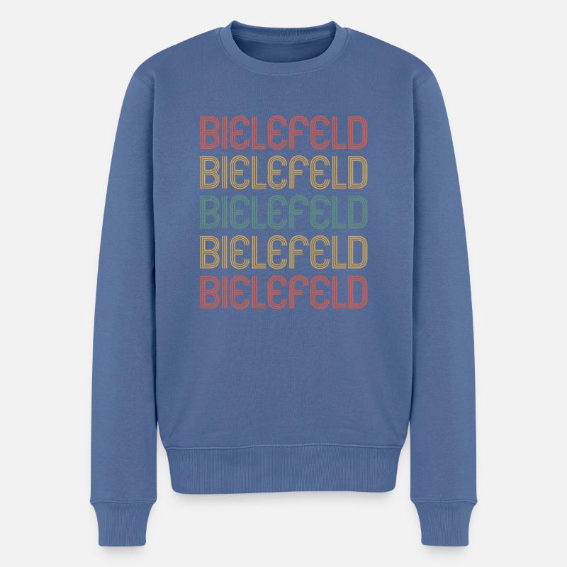 Bielefelderin Bielefelder Bielefeld - Männer Premium Bio Pullover - Taubenblau