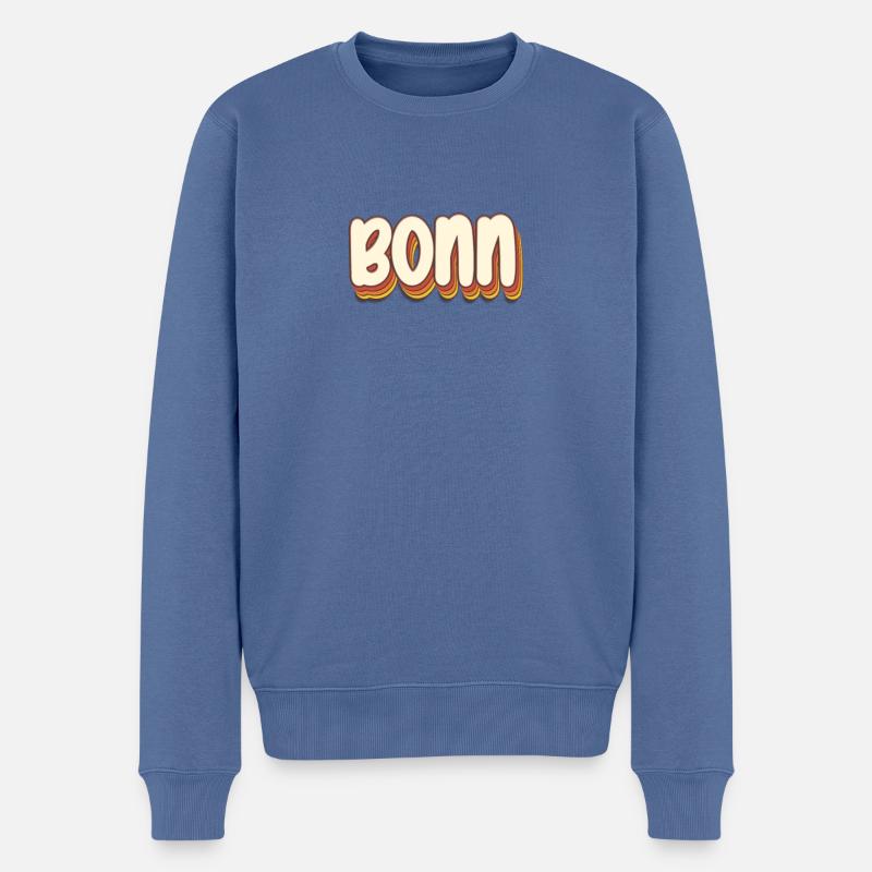 Bonnerin Bonner Bonn - Männer Premium Bio Pullover - Taubenblau