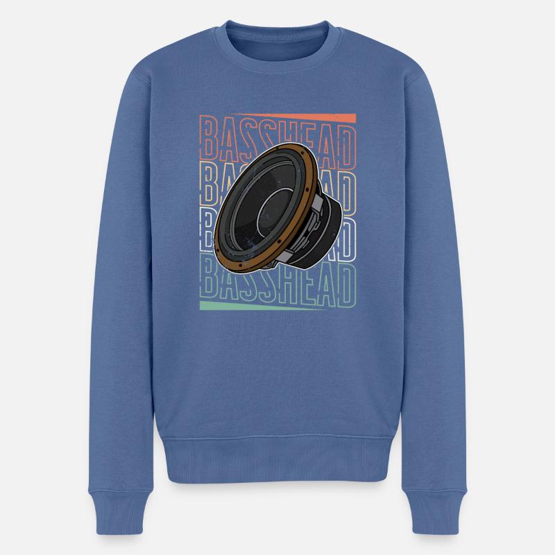 Tontechniker Subwoofer Analog Sound Spruch - Männer Premium Bio Pullover - Taubenblau