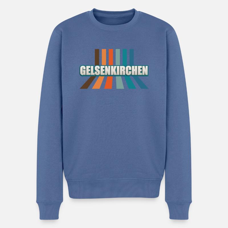 Gelsenkirchenerin Gelsenkirchener Gelsenkirchen - Männer Premium Bio Pullover - Taubenblau
