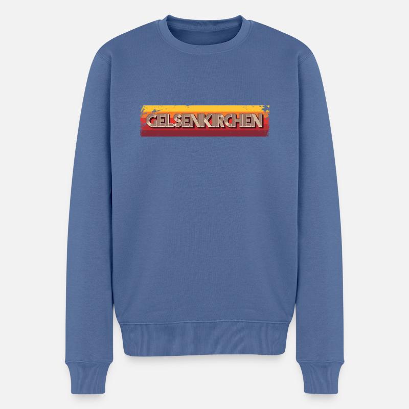 Gelsenkirchenerin Gelsenkirchener Gelsenkirchen - Männer Premium Bio Pullover - Taubenblau