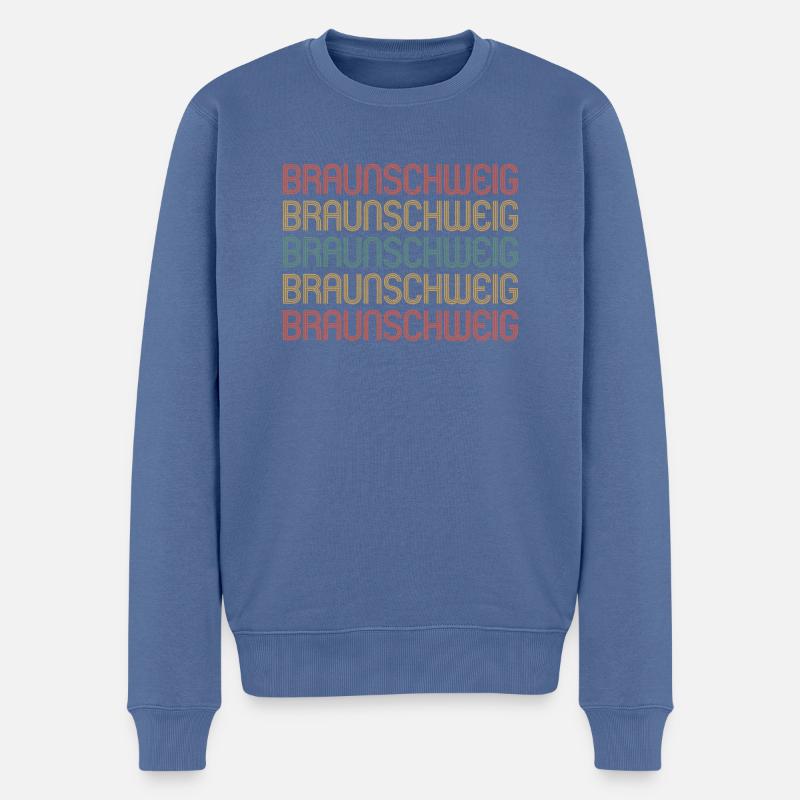 Brunswick Brunswick - Pull Premium bio Homme - bleu pigeon