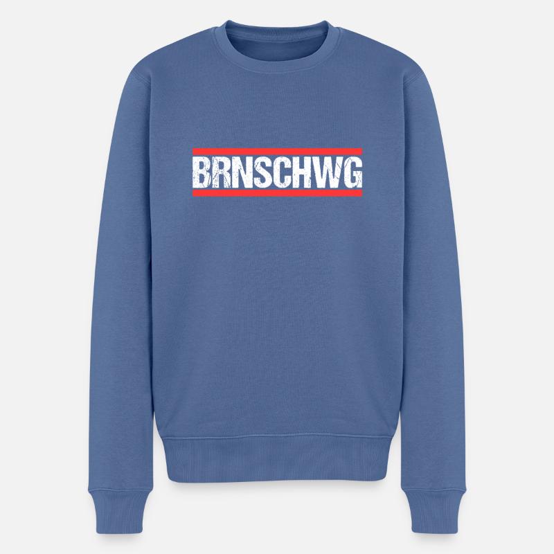 Braunschweigerin Braunschweiger Braunschweig - Männer Premium Bio Pullover - Taubenblau