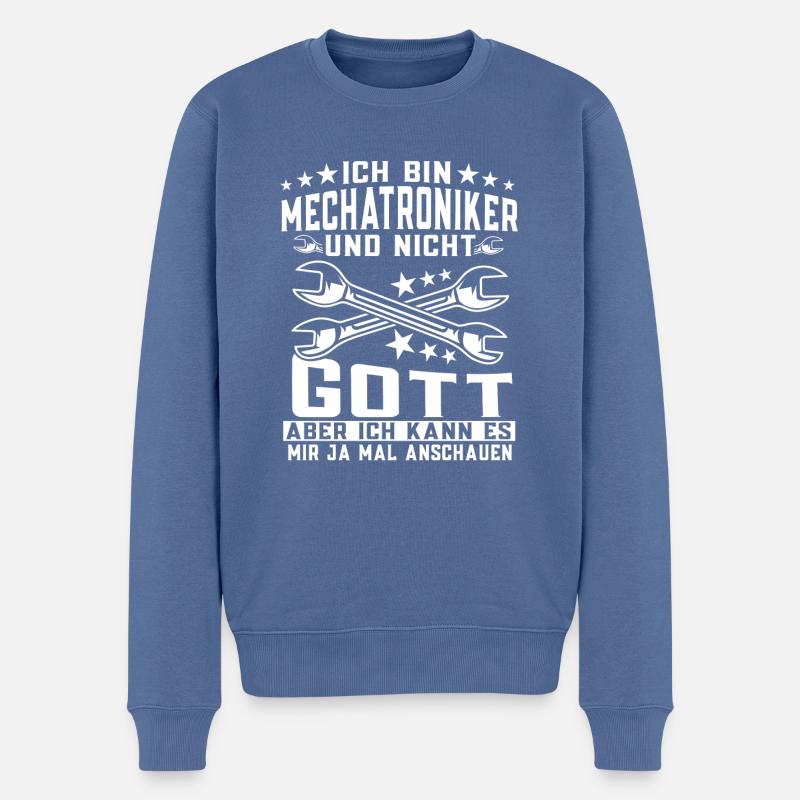 KFZ Mechaniker Meisterpürufung Geschenk Schrauber - Männer Premium Bio Pullover - Taubenblau